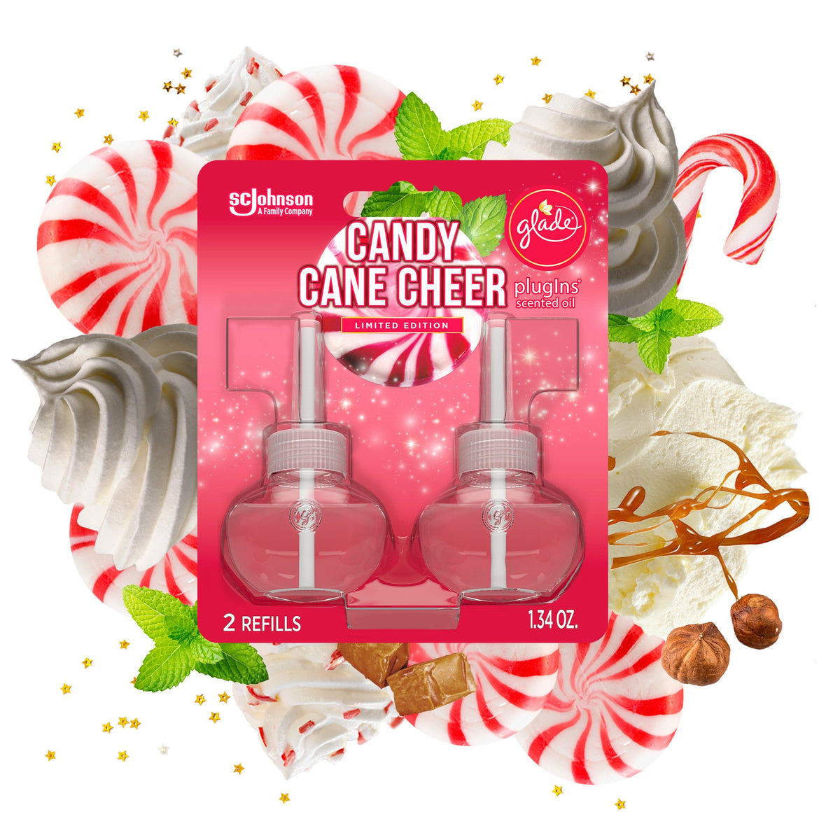 Glade Piso Refills LTO Candy Cane Crush & Vanilla, 2 ct — 6 Per Case