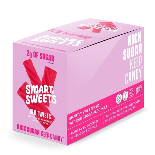 SmartSweets Red Twists, 1.8 Ounce — 72 Per Case
