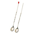 American Metalcraft Bar Spoon Stainless Steel Twisted Red Knob 11" L — 12 Per Case
