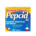 Pepcid Ac Maximum Strength Acid Reducer Tablets, 25 Count — 6 Per Case