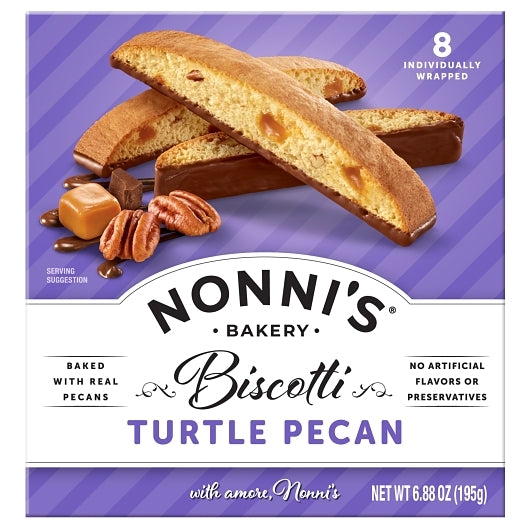 Nonni's Bakery Turtle Pecan Biscotti, 6.88 Ounce — 6 Per Case