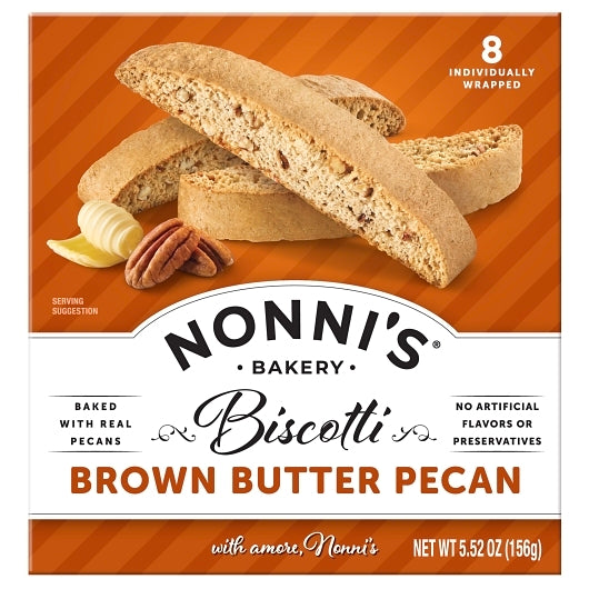 Nonni's Bakery Brown Butter Pecan Biscotti, 5.52 Ounce — 6 Per Case