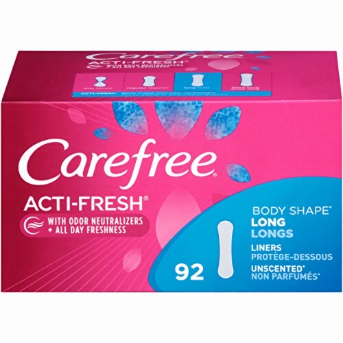 Carefree Longs Acti-fresh, 92 ct — 4 Per Case
