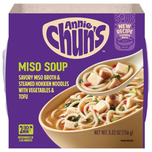 Annie Chun's Miso Soup Bowl With Vegetables And Tofu, 5.52 Ounce — 6 Per Case