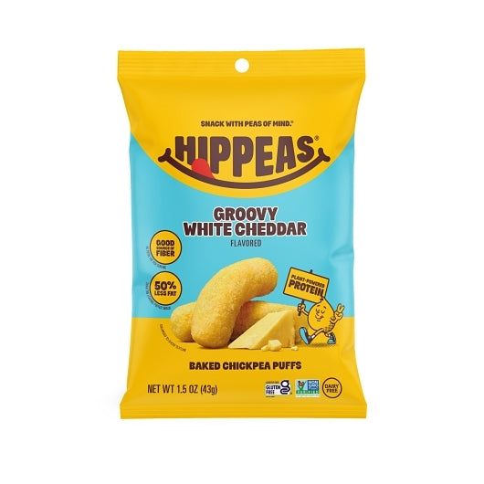 Hippeas Groovy White Cheddar Chickpea Puffs, 1.5 Ounce — 6 Per Case