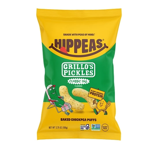 Hippeas Grillo's Dill Pickle Chickpea Puffs, 3.75 Ounce — 12 Per Case