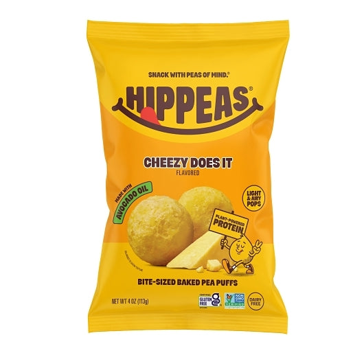 Hippeas Cheezy Cheddar Chickpea Pops, 4 Ounce — 6 Per Case