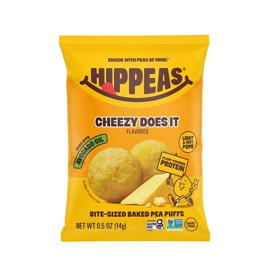 Hippeas Cheezy Cheddar Chickpea Pops, 0.5 Ounce — 21 Per Case