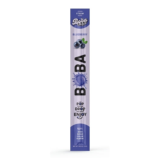 Boba Lab Bobazz To Go Boba Blueberry Straw, 0.85 Fluid Ounce — 32 Per Case