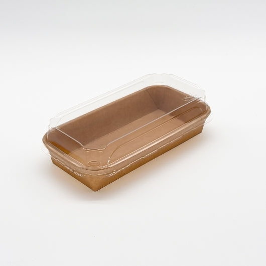 VerTerra Kraft Tray With Lid 6X5X1" — 200 Per Case