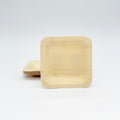 VerTerra Square Wooden Plate 4.5X4.5", 4.5 Inch — 300 Per Case