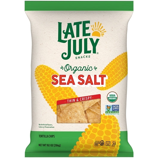 Late July Restaurant Style Tortilla Chips Sea Salt, 10.1 Ounce — 9 Per Case