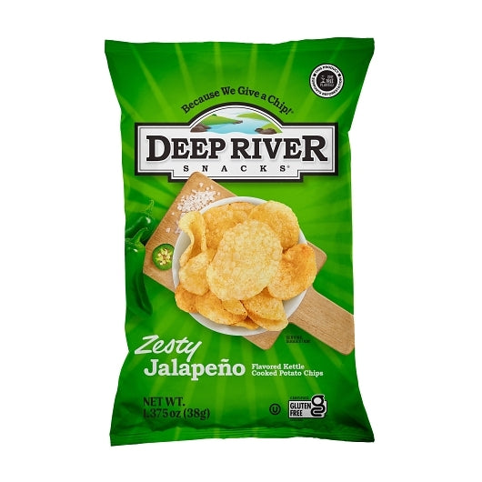 Deep River Snacks Zesty Jalapeno Kettle Potato Chips, 1.375 Ounce — 48 Per Case