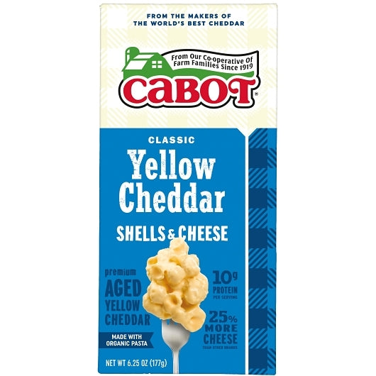 Cabot Mac & Cheese Yellow Cheddar, 6.25 Ounce — 12 Per Case