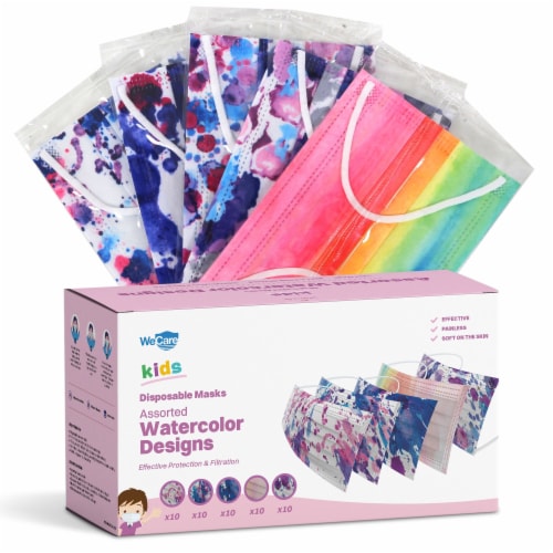 General Care Basic Face Covering Kids Wh/wh — Case of 50