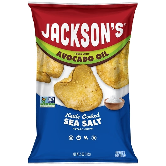 Jackson's Sea Salt Kettle Potato Chip In Avocado Oil, 5 Ounce — 12 Per Case