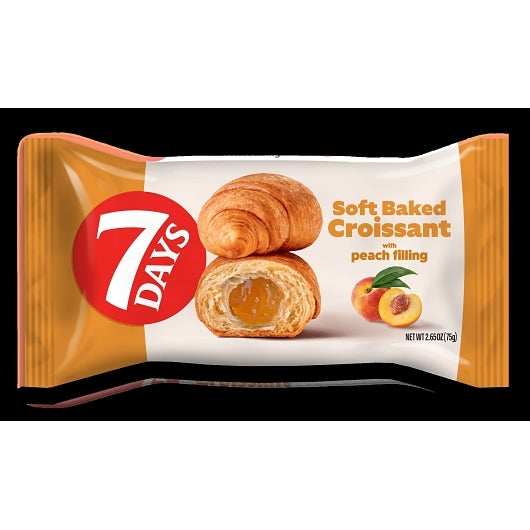 7Days Soft Croissant Peach, 2.65 Ounce — 24 Per Case