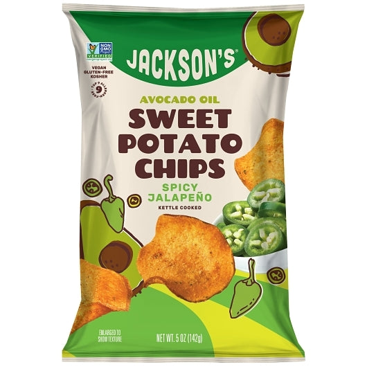 Jackson's Spicy Jalapeno Sweet Potato Chips In Avocado, 5 Ounce — 12 Per Case
