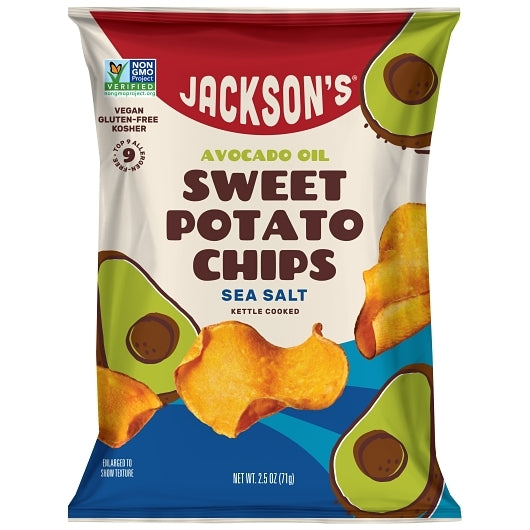 Jackson's Sea Salt Sweet Potato Chips, 2.5 Ounce — 8 Per Case