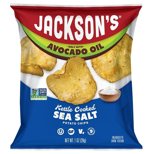 Jackson's Classic Kettle Sea Salt Potato Chips Avocado Oil, 1 Ounce — 50 Per Case