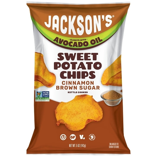 Jackson's Cinnamon Brown Sugar Sweet Potato Chips In Avocado Oil, 5 Ounce — 12 Per Case