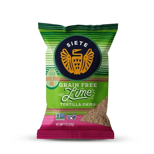 Siete Lime Tortilla Chips, 1 Ounce — 24 Per Case