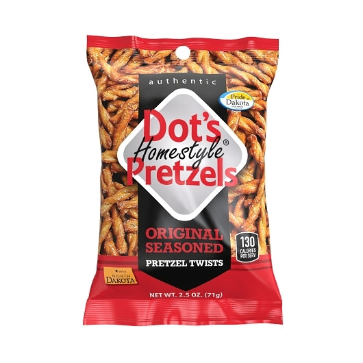 Dot's Homestyle Pretzels Original Seasoned Pretzel Twists, 2.5 Ounce — 12 Per Case