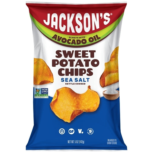 Jackson's Sea Salt Sweet Potato Chips In Avocado Oil, 5 Ounce — 12 Per Case