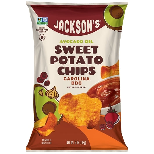 Jackson's Carolina Bbq Sweet Potato Chips In Avocado Oil, 5 Ounce — 12 Per Case