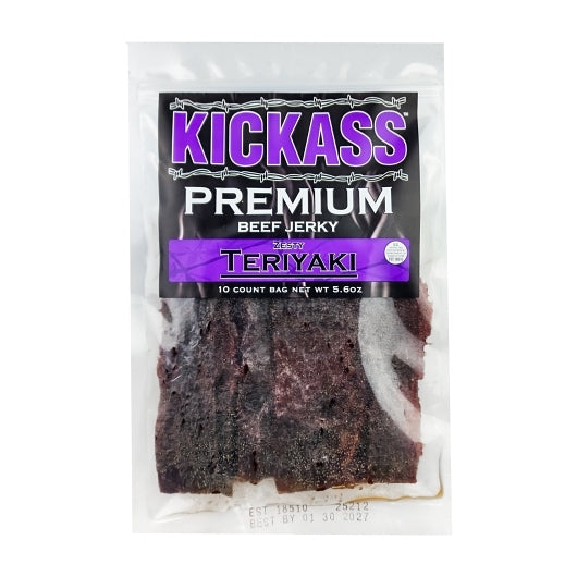Kickass Beef Jerky Zesty Teriyaki — 10 Per Case