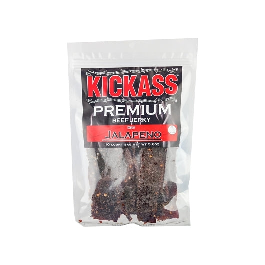 Kickass Beef Jerky Hot Jalapeno Beef Jerky — 10 Per Case