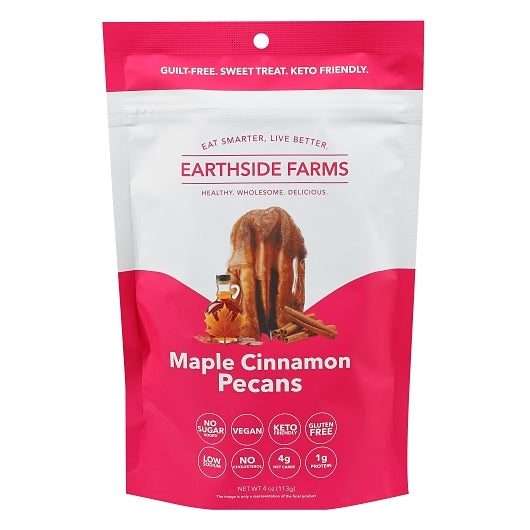 Earthside Farms Maple Cinnamon Pecans, 4 Ounce — 10 Per Case