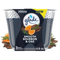 Glade Candle - Smooth Bourbon & Oak, 6.8 oz — 3 Per Case