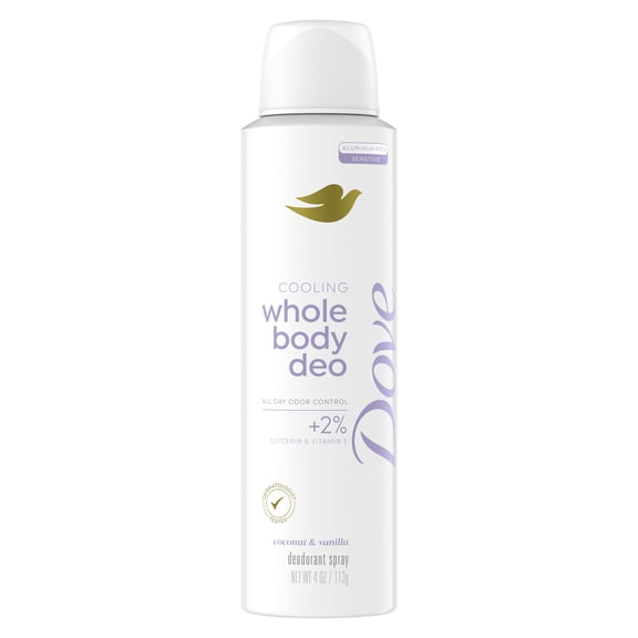 Dove Whole Body Spray Coconut, 4 oz — 12 Per Case