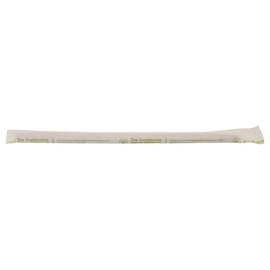 The Sustainable Agave Company 10" Wrapped Agave Brown Jumbo Straws — 1 Per Case