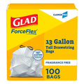 Glad Garbage Bag Tall Kitchen White 13 Gallon, 13 Gallon — 4 Per Case