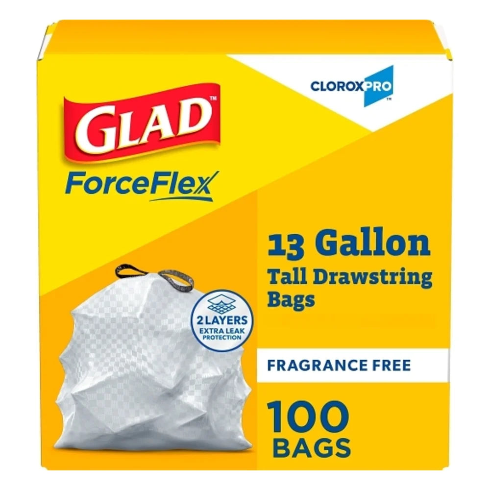 Glad Garbage Bag Tall Kitchen White 13 Gallon, 13 Gallon — 4 Per Case