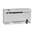 Companions Essentials Vitrile Black Powder Free Medium Glove, 100 Each — 1000 Per Case