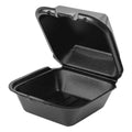 Genpak Black Foam 6 Inch Sandwich Snap-It Container — 500 Per Case