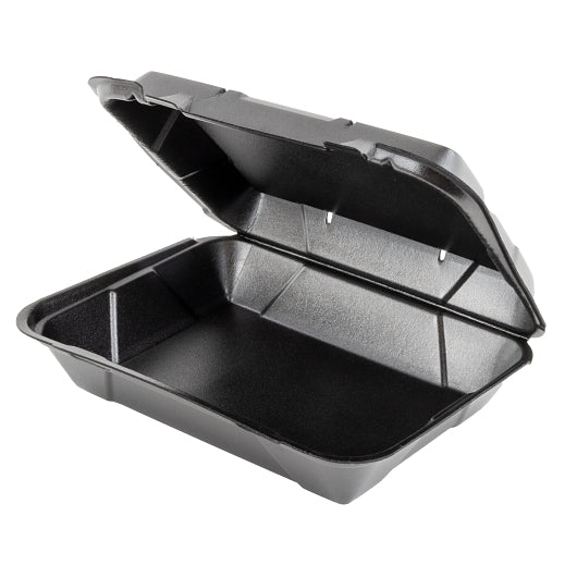 Genpak - Hinged Gpk Con Foam Sup Jum Vnt Black, 100 Count — 2 Per Case