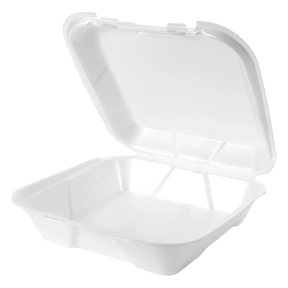 Genpak Large One Compartment Snap-It White Foam Container — 200 Per Case