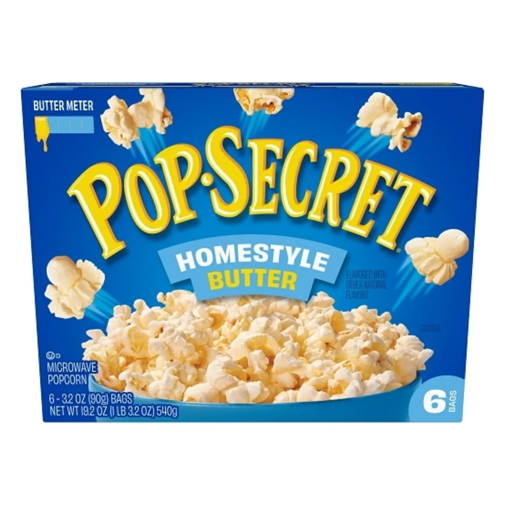 Pop Secret Homestyle Butter Microwave Popcorn Multipack, 19.2 Ounce — 6 Per Case