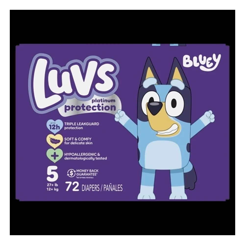 Luvs Platinum Protection Diapers Base Version 5X Box 5/Junior, 72 Count — 1 Per Case