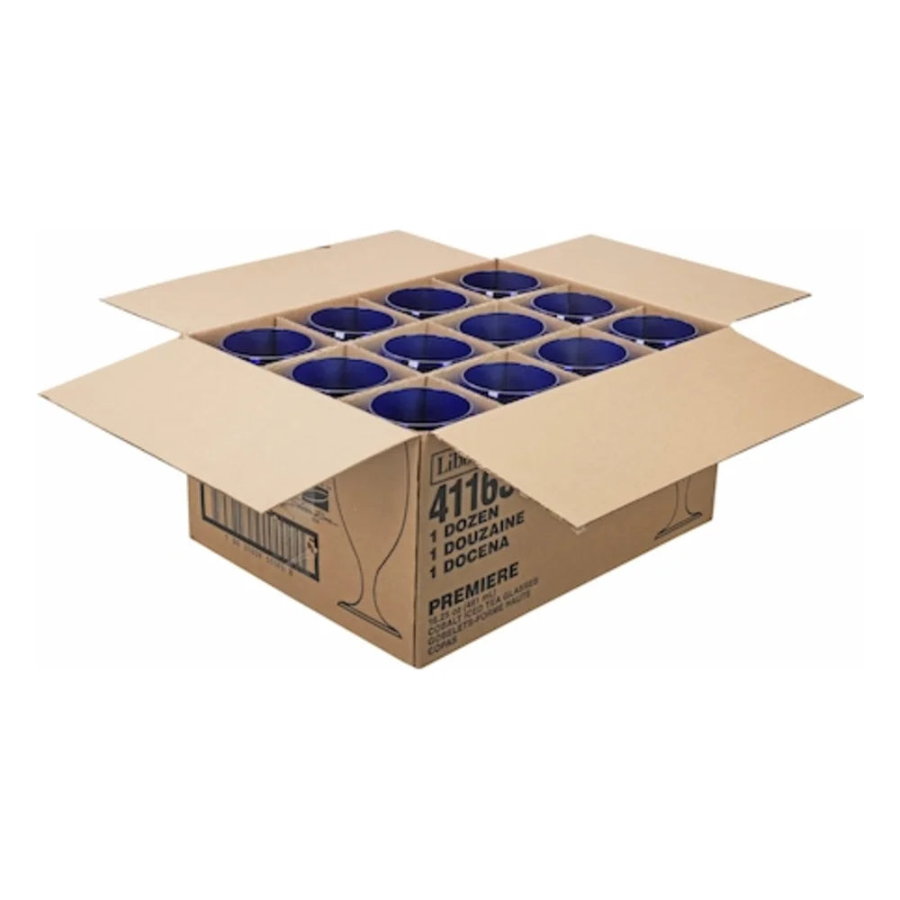 Libbey Blue Cobalt Tall Iced Tea Glass, 16 Ounce — 12 Per Case