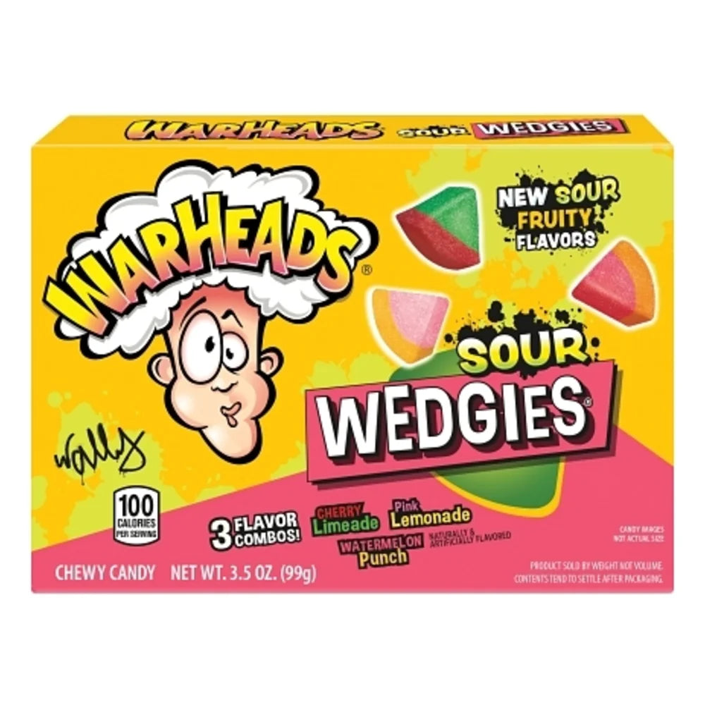 Warheads Wedgies Theater Box, 3.5 Ounce — 12 Per Case
