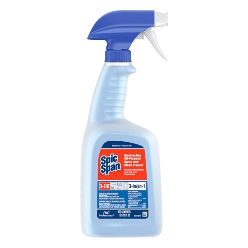 Spic & Span Professional Disinfecting Spray All Purpose And Glass Cleaner Ready-To-Use, 32 Ounce — 8 Per Case