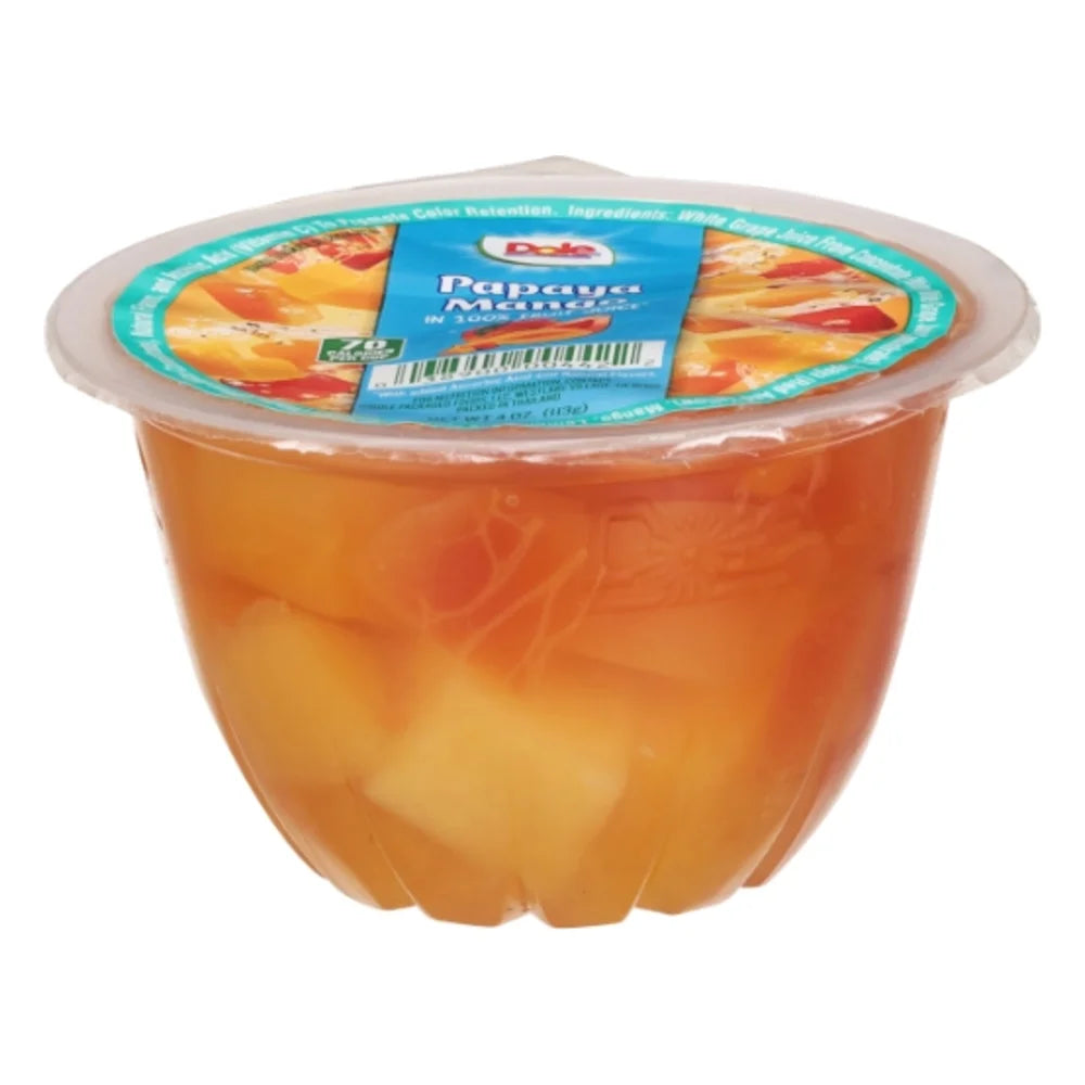 Dole Papaya & Mango In 100% Fruit Juice, 4 Ounce — 36 Per Case