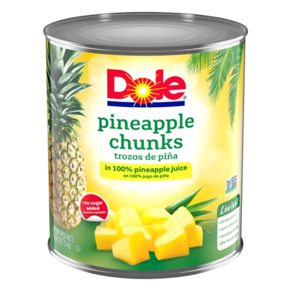 Dole Fancy Pineapple Chunks In Juice, 106 Ounce — 6 Per Case