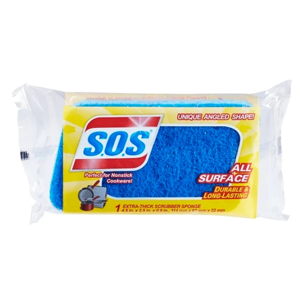 S.O.S All Surface Scrubbing Sponge, 1 Count — 12 Per Case