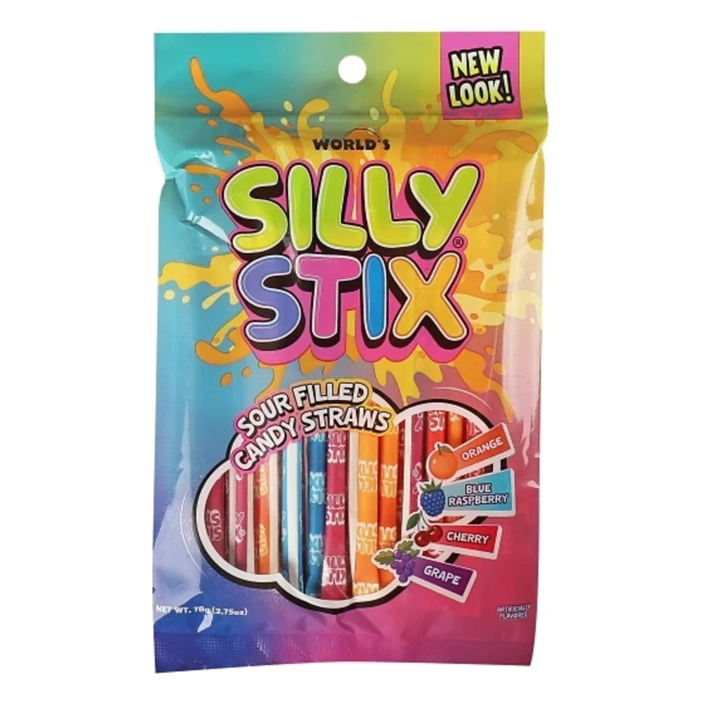 Silly Stix Sour Powder Straws, 1 Each — 24 Per Case